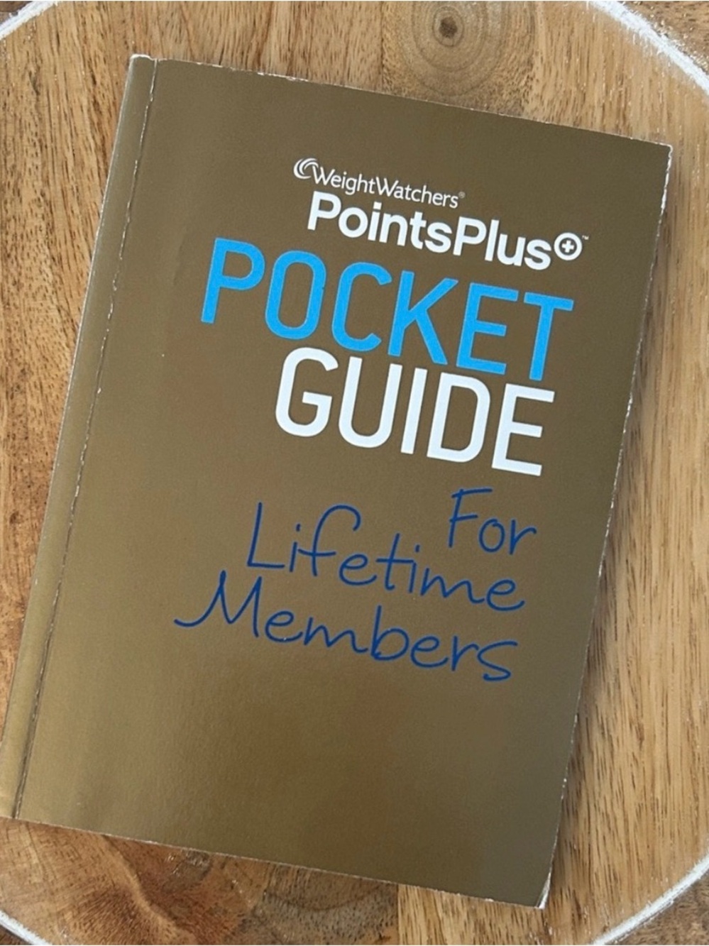 WeightWatchers PointsPlus Pocket Guide for lifetime members handy size